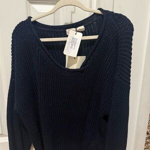 Classic Navy Crew Neck Sweater